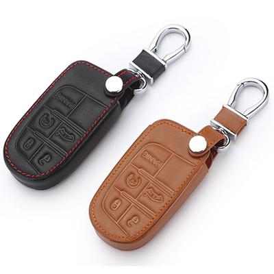 Кожаный чехол-держатель для автомобильного ключа Для Jeep Renegade 2014 Grand Cherokee Chrysler 300C Для Fiat Freemont Автоаксессуары