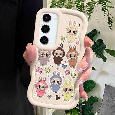 Милый мультяшный Лабубу мягкий чехол для телефона Samsung Galaxy A52 A73 A12 A11 S24 Ultra 5G S23 S22 S21 S20 FE Wave Edge противоударный защитный резиновый чехол