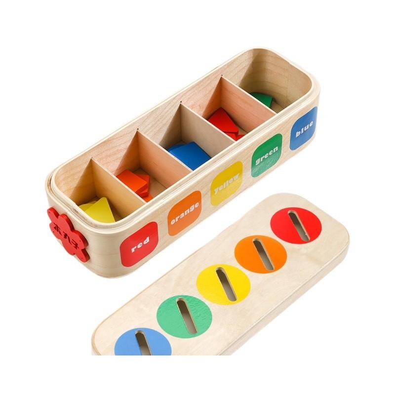 Shape Matching Wooden Color Classification Colorful Box Evil Child Toy Puzzle