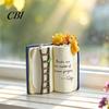 Decorative Vase for Desk Book Shaped Flower Pot, Creative Planter with Ladder Puppy And Bird Design Cute Animal Relief Pot Succulents & Small Plants,