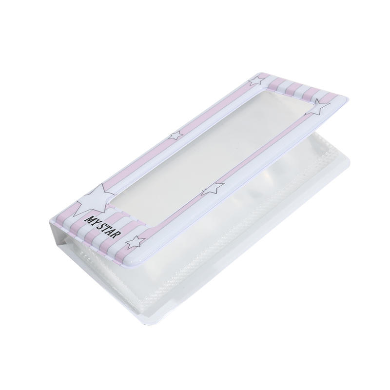 Альбом-биндер для фотокарточек с узором звезд, мини-портативный мультяшный держатель для фотокарточек для коллекции