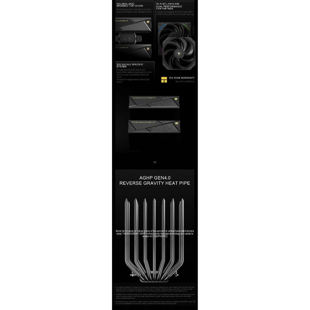 Thermalright ROYAL PRETOR 130 ULTRA 7 тепловых трубок AGHP GEN4.0 обратной гравитации воздушный кулер для процессора поддерживает LGA1851/1700 AM5/4