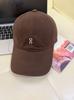On Ang brand embroidered baseball cap women's new canvas cap casual versatile men's summer sun protection show small face