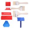 9Pcs Wood Graining Painting Tool Set Wallpaper Roller Painter Wall Texture Painting Tool Set for Wall Room Decoration