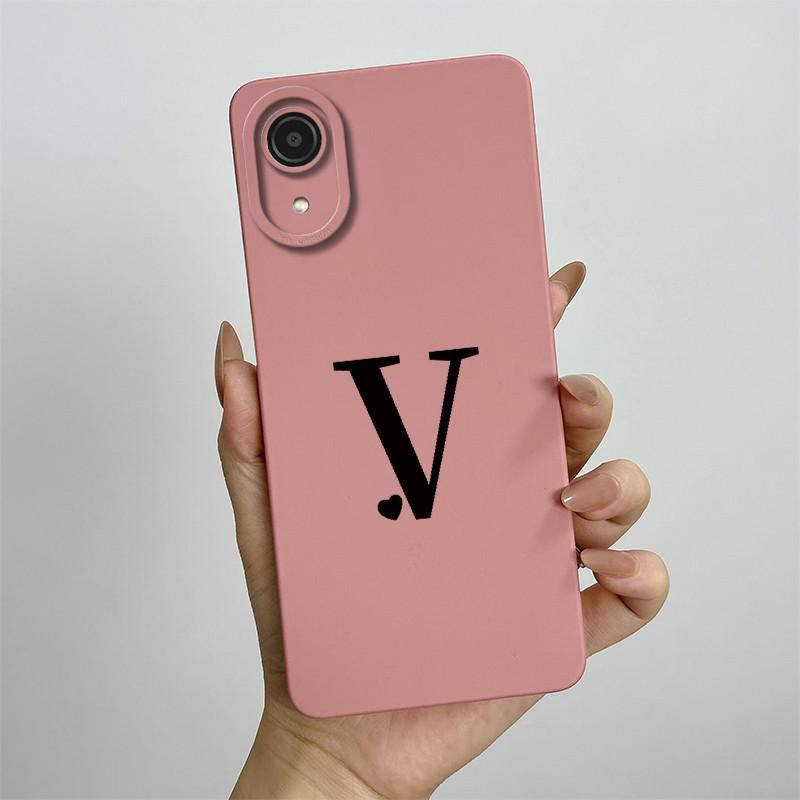 For Samsung A03 Core Case Galaxy A03 Core Cover SM-A032F SM-A032F SM-A032 Luxury Letters Square Phone Case Shockproof Back Cover