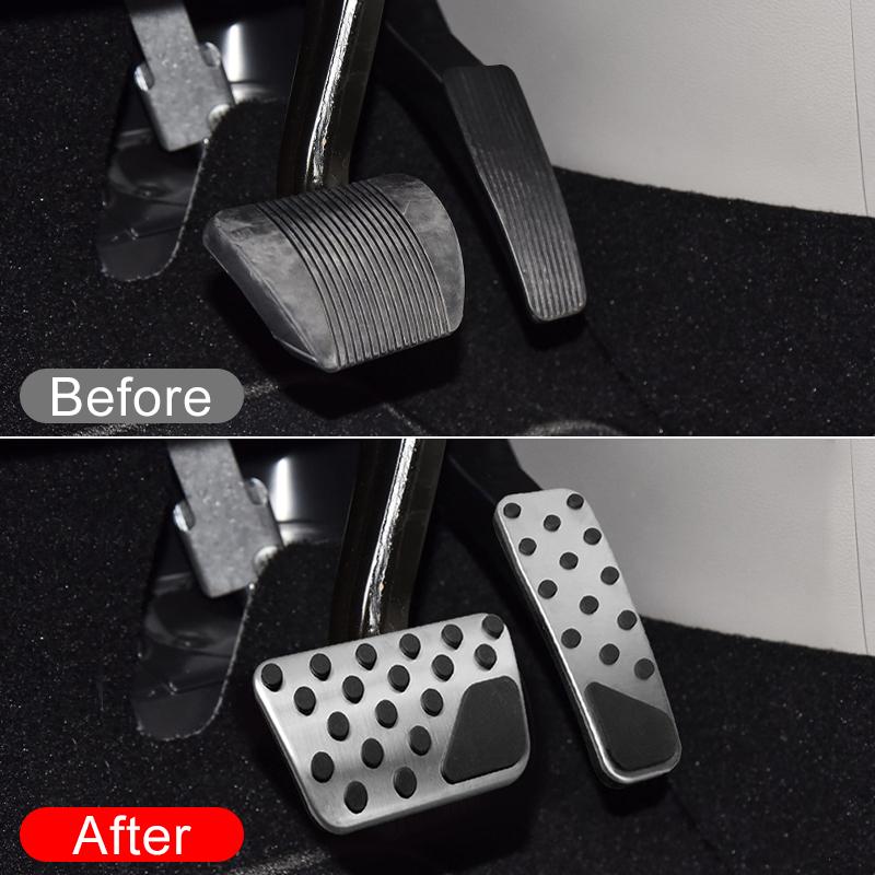 For Dodge Challenger Charger Stainless Car Accelerator Gas Brake Pedal Clutch Pedals Cover For Chrysler 300/300C Accessories