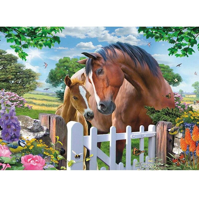 Horse DIY 5D Diamond Painting Full Round Drill Mosaic Animal Diamond Embroidery Cross Stitch Kits Home Decor