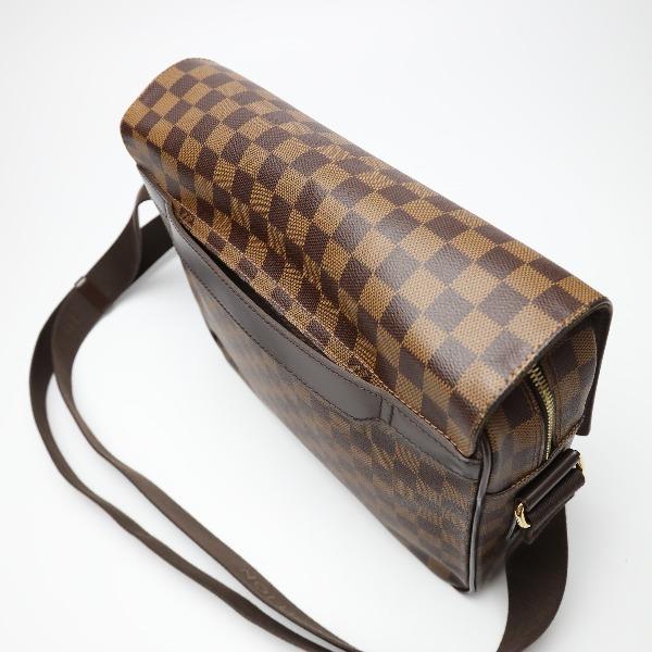 LOUIS VUITTON Damier Shelton MM Shoulder Bag Damier canvas Brown Women N41149 Used