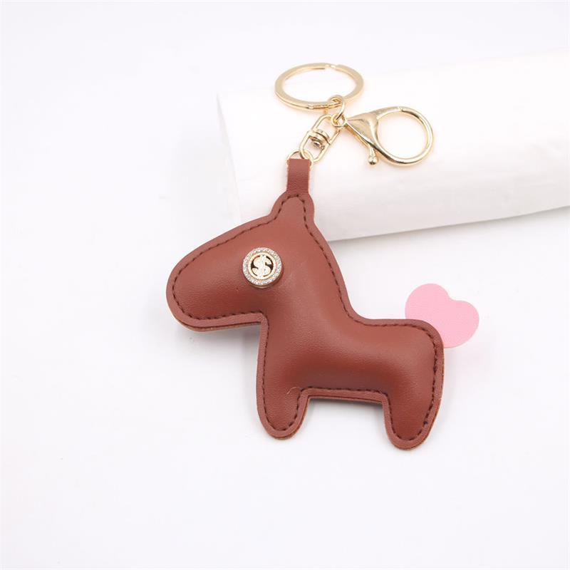 Модный Милый Лошадь Сердце Хвост Пони ПУ Кожа Брелок Подвеска Цепочка для Телефона Подвеска для Сумки Украшение для Рюкзака Аксессуар Подарок