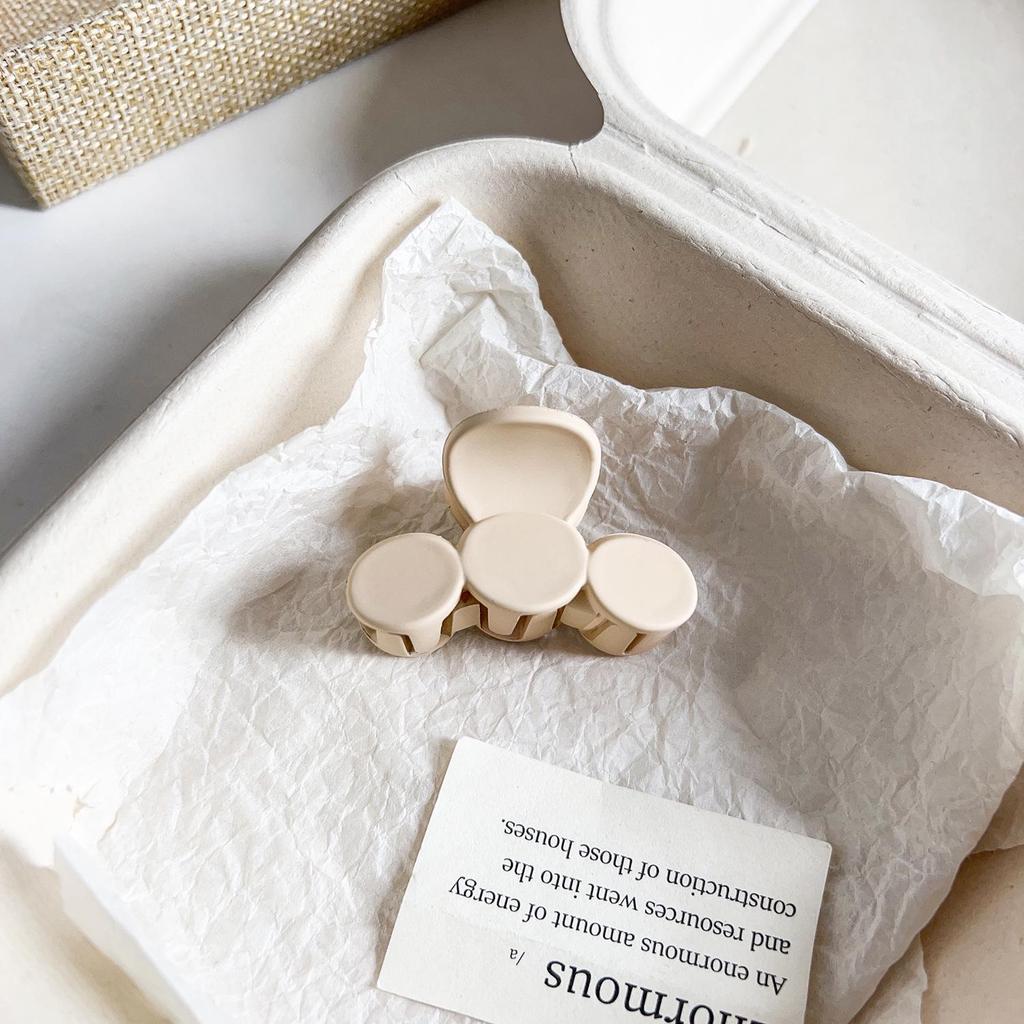 Универсальная заколка для волос в виде акулы с матовым цветочным узором для хвостиков и полузавязанных причесок