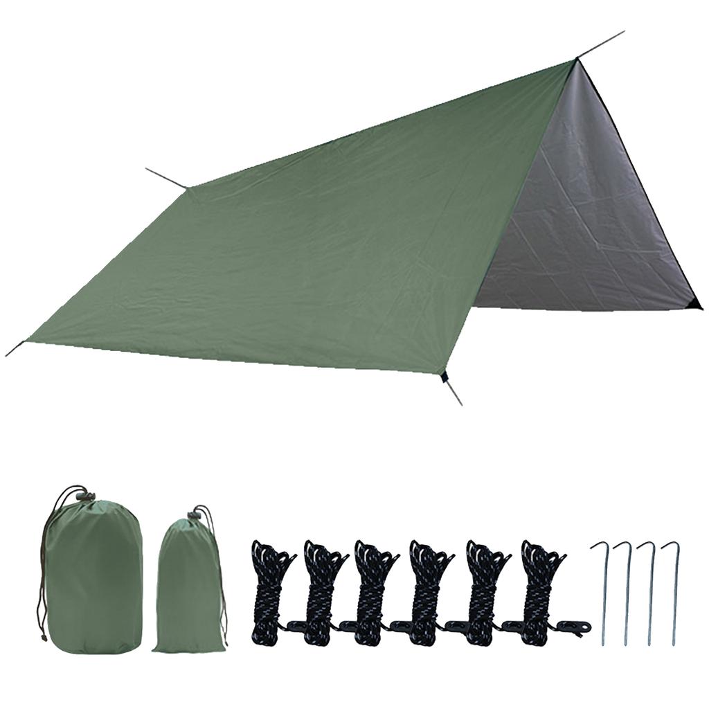 10 X 10 FT Sail Canopy Waterproof Rain Fly Sun Shade UV Resistant Heavy Duty Sand Sunshade With