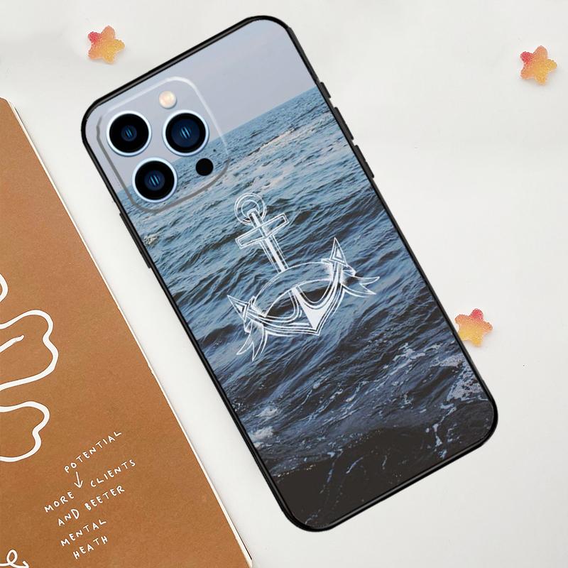 Anchor Sea Beach Phone Case For iPhone 15 16 14 13 12 11 Pro Max Mini Plus XS X XR Back Cover
