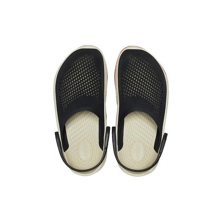 Crocs Literide 360 PU Повседневные Универсальные Клоги Унисекс Обувь Черный 208281-0C4