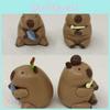Action Capybara Figure Cartoon Model Toy Decoration Doll Children Gifts Ornament
