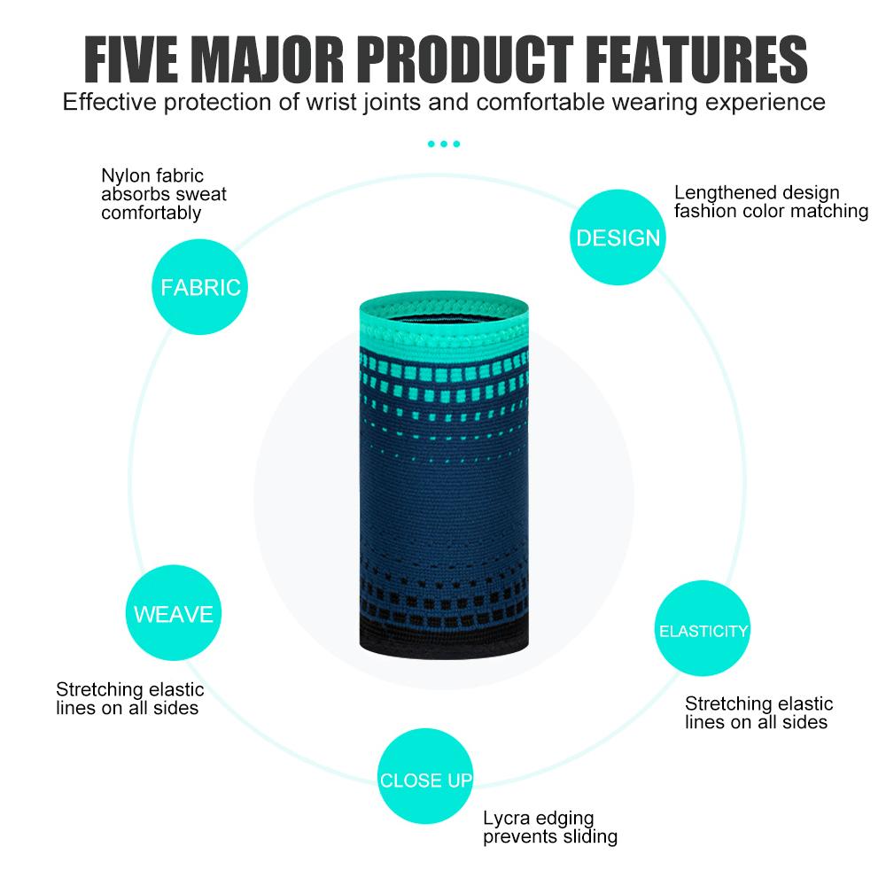 2 шт. нейлоновый вязаный браслет на запястье, легкий, эластичный, дышащий для мужчин и женщин, для пота, занятий спортом, упражнений, тренировок, тренажерного зала