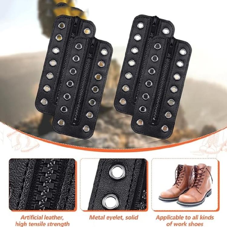 Водонепроницаемая шнуровка из ПУ-кожи на молнии, сменная, с 8 отверстиями, для мужской и женской обуви, ботинок, аксессуары