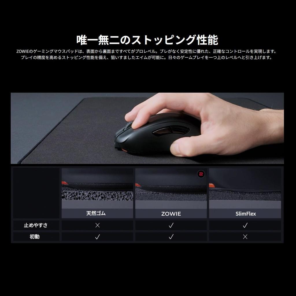 BenQ Japan ZOWIE Игровой коврик для мыши ROUGE II H-SR-SE - Ткань/Резиновая основа/Противоскользящий/50x50см/Красный