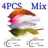 4Colors Big Articulated Streamer Fly Tying Fishing Lure 2Hooks Big Game Streamer Fly Metal Fish Mask Fly Fishing