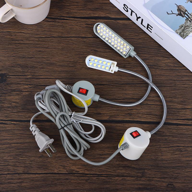 1Pc 10/20/30 Led Sewing Machine Lamp 360 Flexible Adjustable Gooseneck Work Lamp Industrial Lights With Base For Workbench