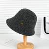 Minimalist Wool Fisherman Hat with Ear & Face Protection - Windproof, Warm, Solid Color for Autumn & Winter