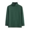 Trendy Women Shirt with Slim Milky Silk and Cashmere Turtleneck Long Sleeved