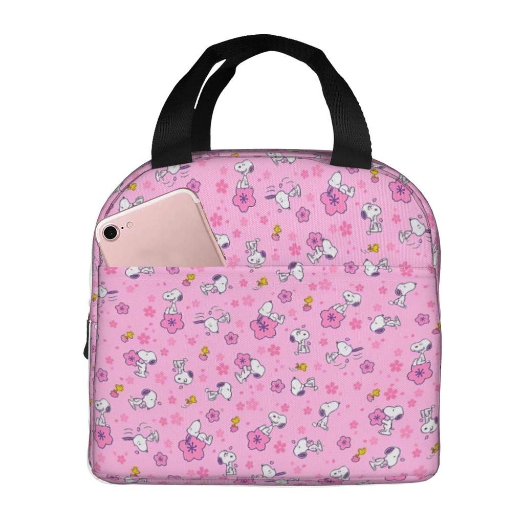 Custom S-Snoopies Portable Lunch Box Women Men Leakproof Manga Thermal Cooler Food Insulated Lunch Bag Office Work