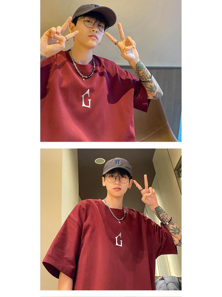 Мужская летняя 2023 футболка оверсайз с коротким рукавом в стиле стритвир