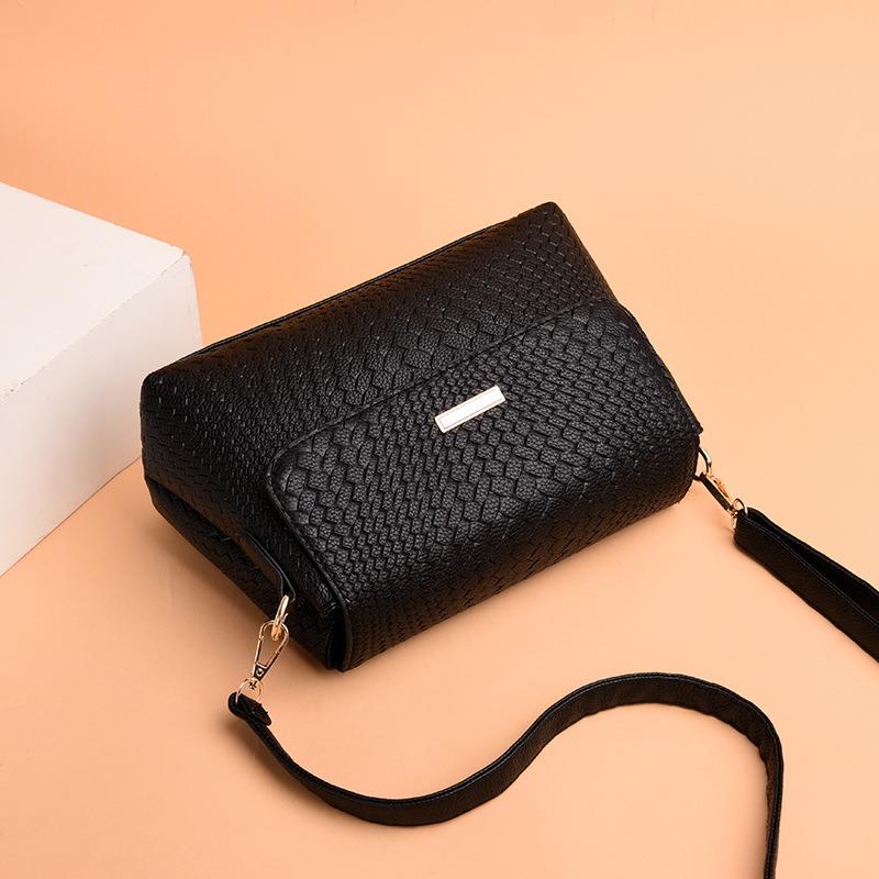 Женская сумка кроссбоди из мягкой ПУ кожи, повседневная минималистичная на плечо, сумка для мамы большой вместимости, модная трендовая женская сумка