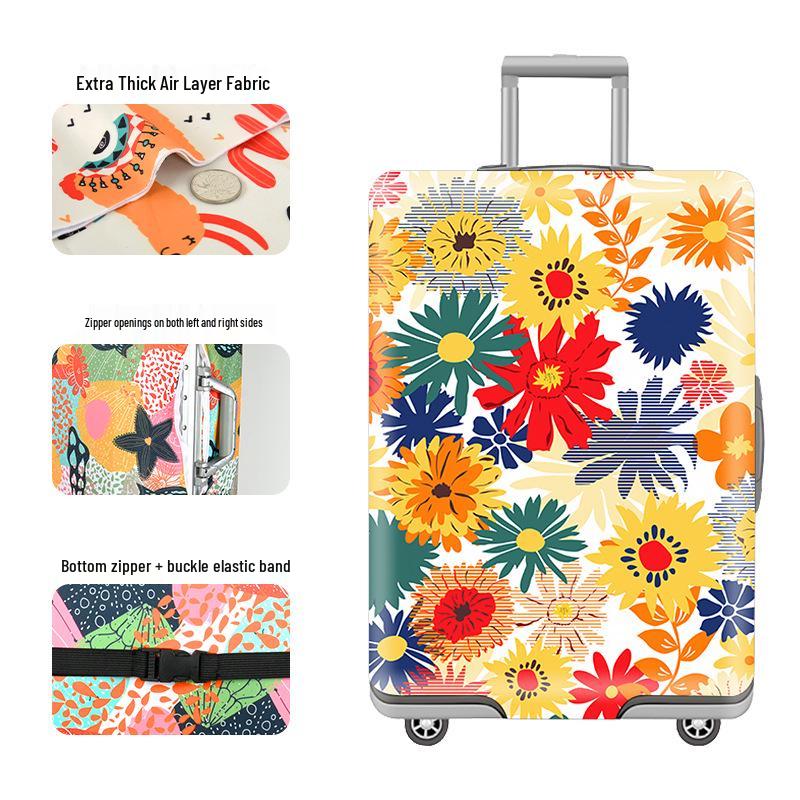 Thickened Cartoon Leather Suitcase Covers: Protective Dust Cover for 20, 24, and 28 Trolley Cases