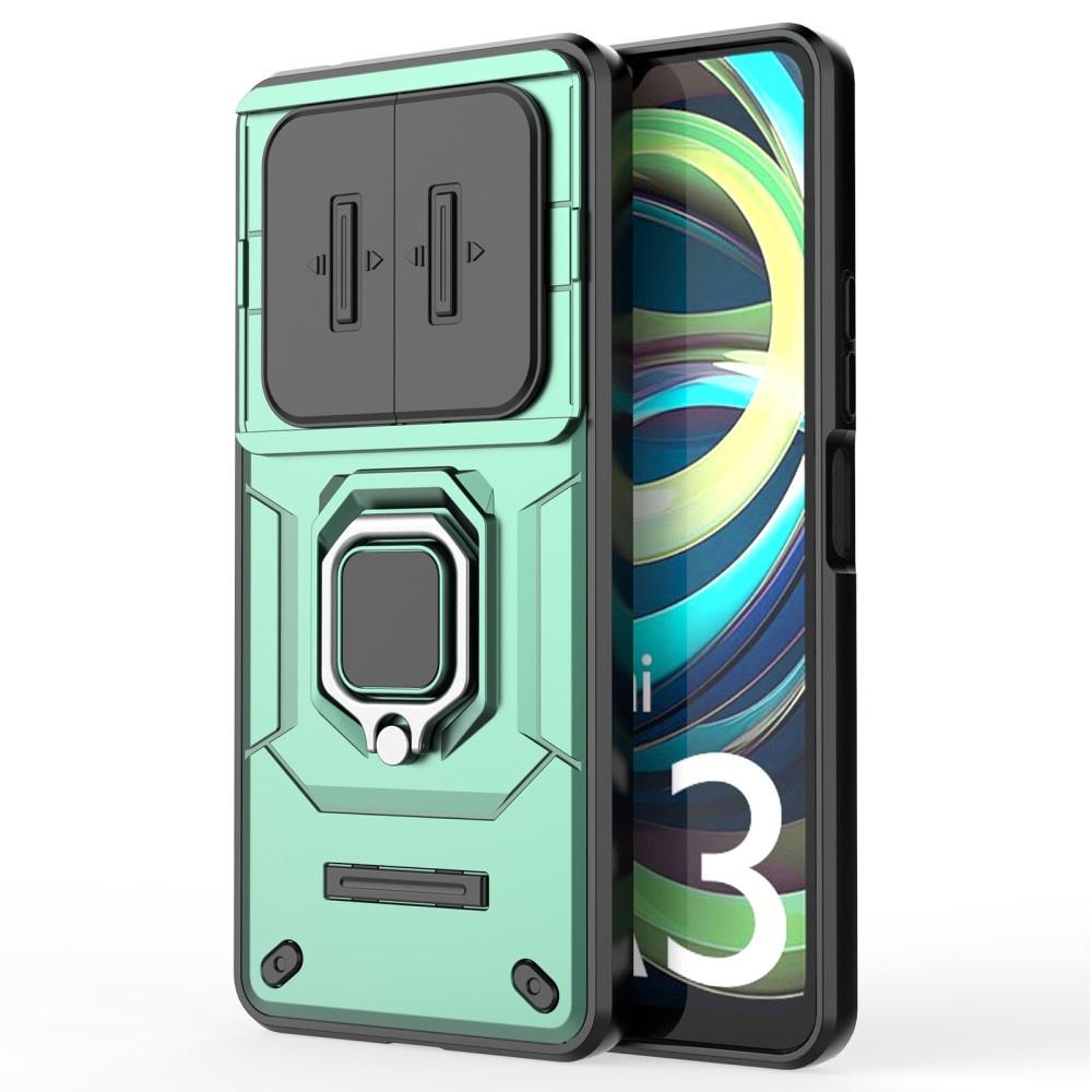 Xiaomi Redmi A3 Case, KickStand Camera Lens, Green