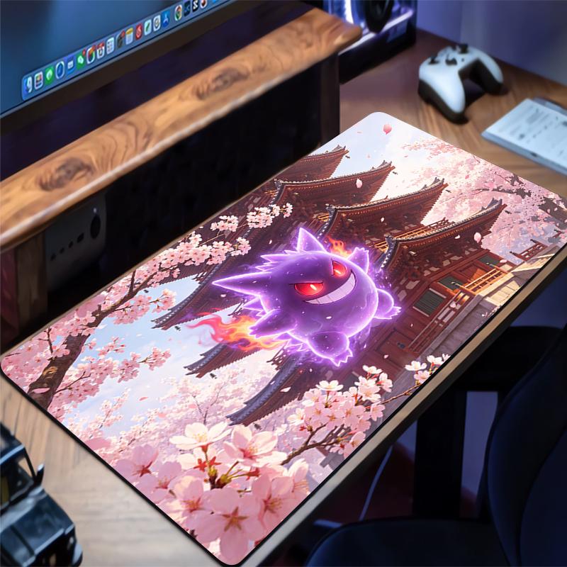 Mouse Pad Pokemon Gengar Sakura Pagoda Anime Gaming Accessories Keyboard Desk Mat Gabinete Gamer Rug Carpet Mousepad Mouse Mats