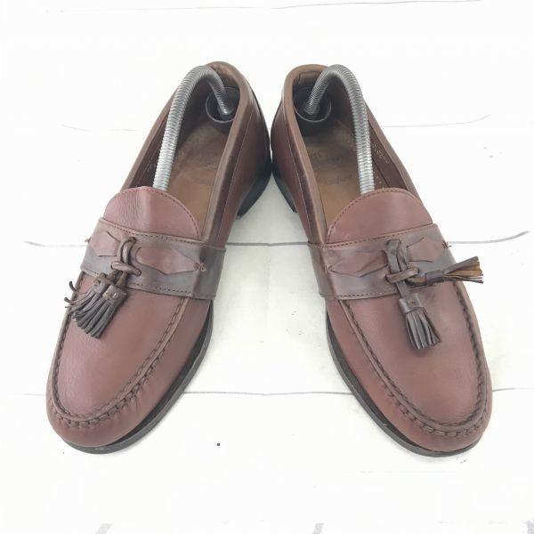 Винтажные 80-90-е / Сделано в США / Кожаные лоферы с кисточками Allen Edmonds “Ashford” Коричневые /10D / 27.5см/(ИСПОЛЬЗОВАЛ)