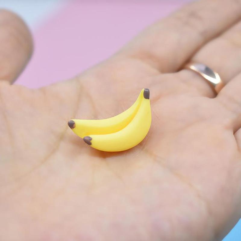 10Pcs 1:12 Dollhouse Miniature Fruit Banana Dolls House Food Accessories Toys
