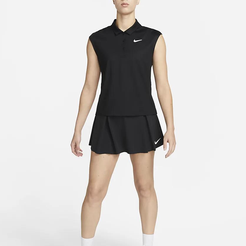 Nike Женская плиссированная теннисная юбка-шорты Nike Dri-FIT Victory Черный DX1422-010