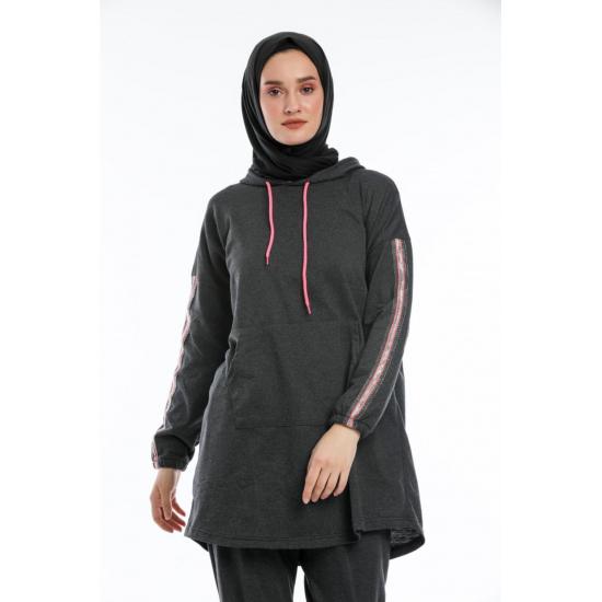 Oversize Model Tesettür Eşofman Takımı