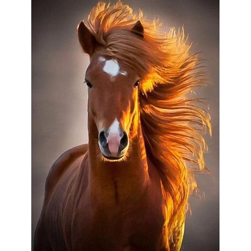 Horse DIY 5D Diamond Painting Full Round Drill Mosaic Animal Diamond Embroidery Cross Stitch Kits Home Decor