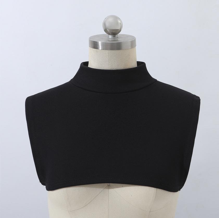 Зимняя хлопковая трикотажная водолазка для взрослых унисекс с искусственным воротником и свитером, защищающим от завязывания, теплый шарф-пуловер