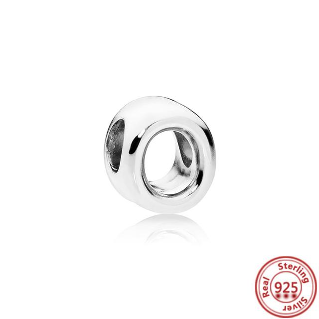 Новые 100% стерлингового серебра 925 пробы, буквы алфавита A-Z, очаровательные бусины, подходят для новых подвесок, браслетов, подвесок, женских ювелирных изделий