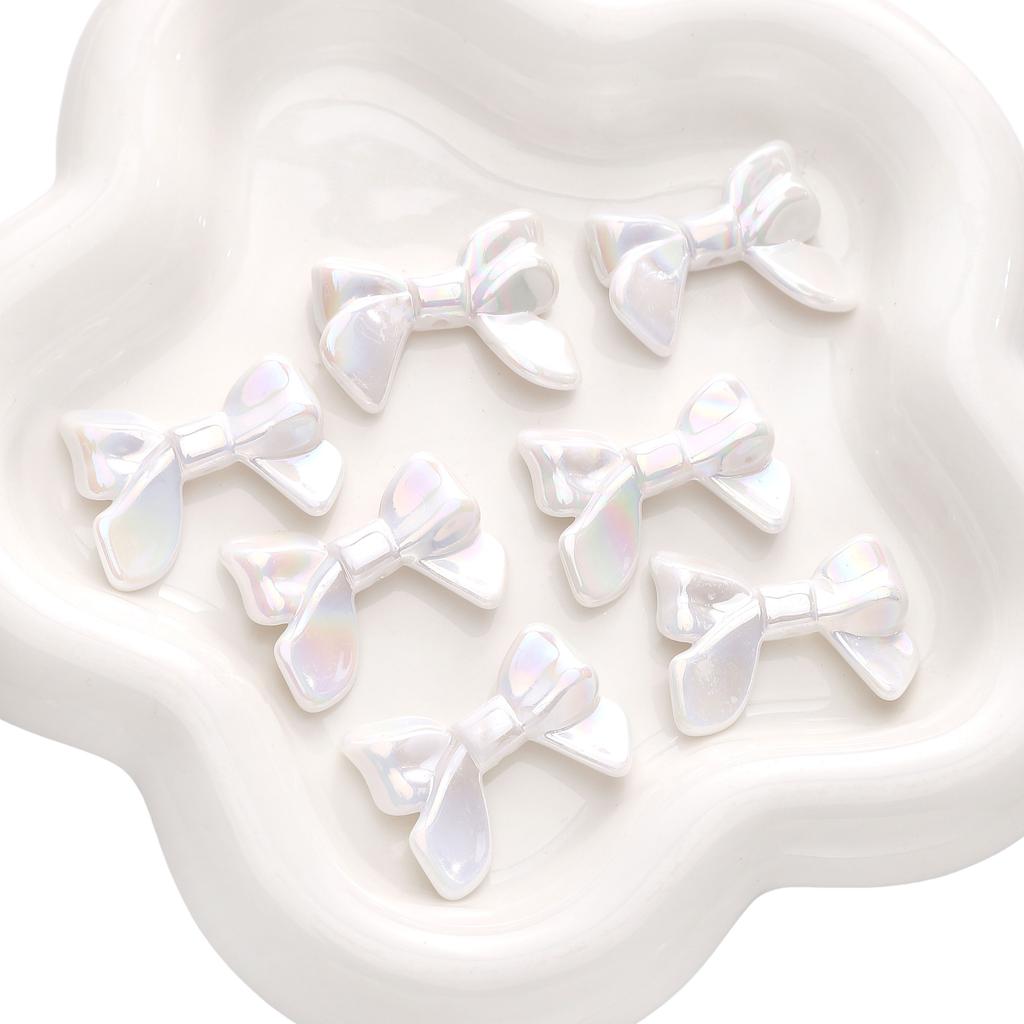 2/10 шт. акриловые бусины-бантики цвета AB, разбросанные бусины для самостоятельного изготовления браслетов, ожерелий и ювелирных изделий