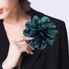 French Style Big Flower Brooch Smooth Satin Floral Pin Exquisite Lapel Pin Women Men Dinner Party Accessory