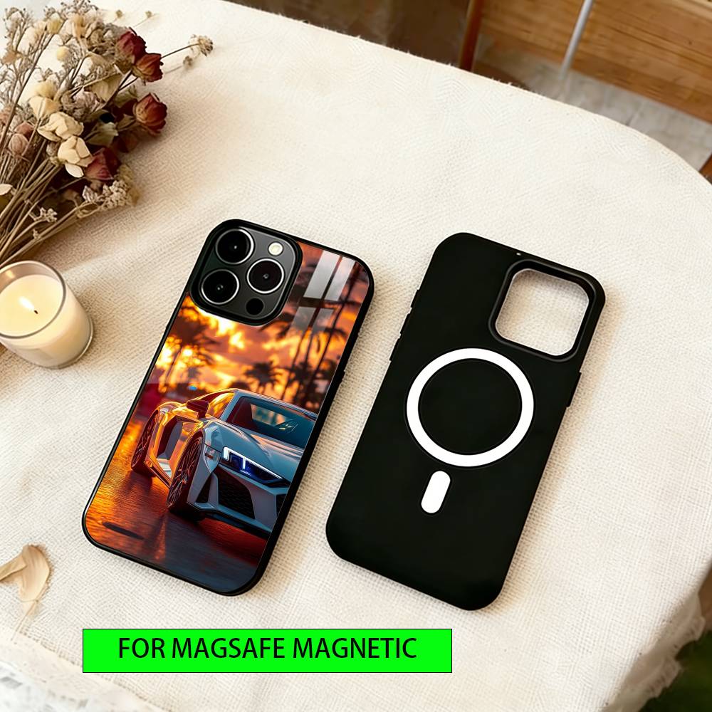 Super car Phone Case For iPhone17,16,15,14,13,12,11 Plus,Pro Magnetic with Magsafe Wireless Charging