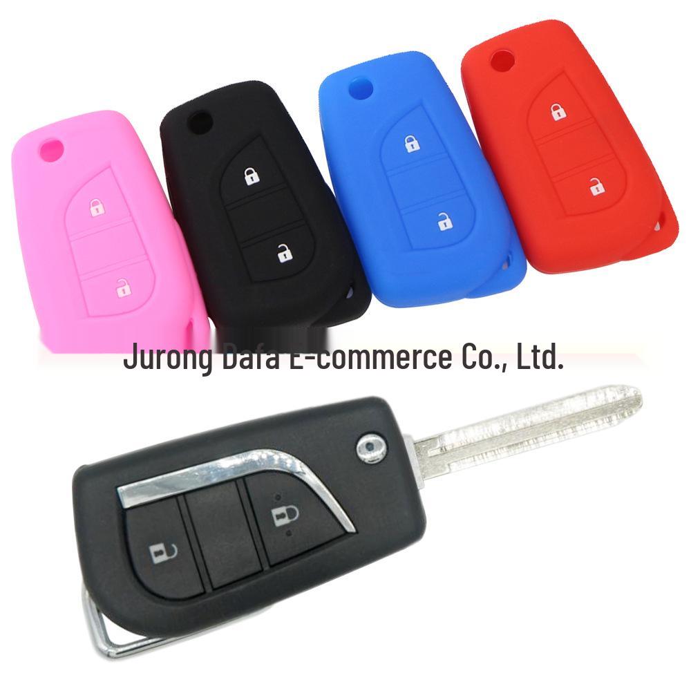 Силиконовый чехол для ключей для Toyota Fortuner, Innova, Hilux, RAV4, Corolla (2-кнопочный)