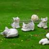 Миниатюрные фигурки кошек из смолы, милые реалистичные статуэтки кошек, миниатюрные фигурки животных