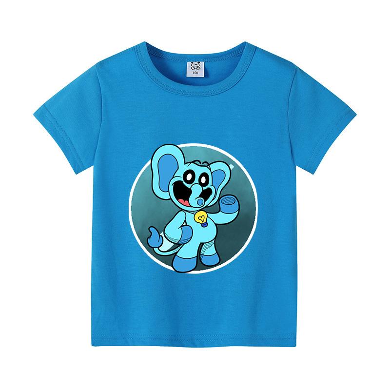 Smilings Critters Детская футболка с коротким рукавом Цветная футболка Хлопок Детская Милый Мультяшный Персонаж Печатные футболки Подарок для мальчика