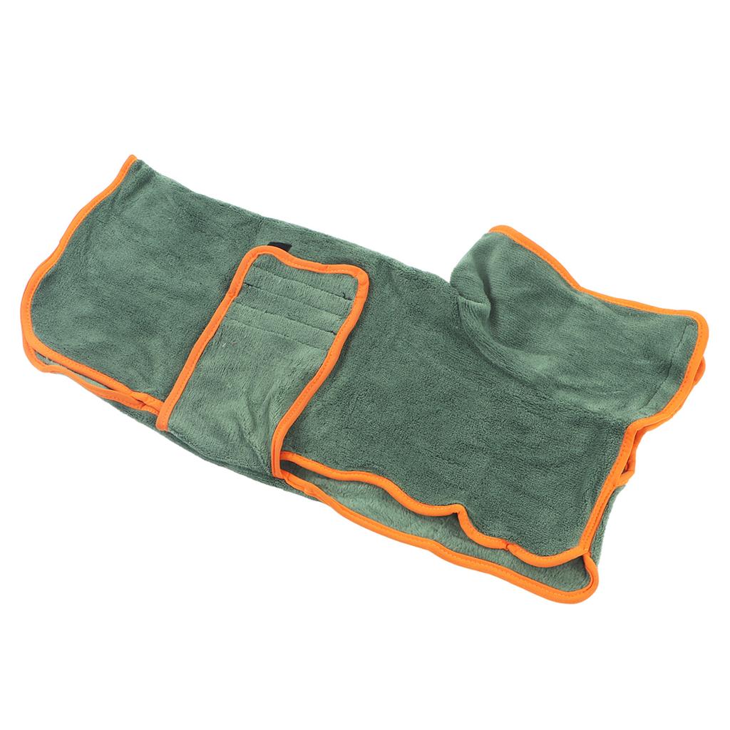 Халат для сушки собак, быстросохнущий, впитывающий воду, сохраняющий тепло, для щенков и больших собак, зеленый, размер L
