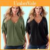 Elegant Chiffon Blouse For Women Summer Loose Fit Pullover Top In Solid Colors