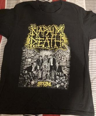 Футболка группы Napalm Death Альбом Scum Унисекс Черный Размер S-5XL E1923