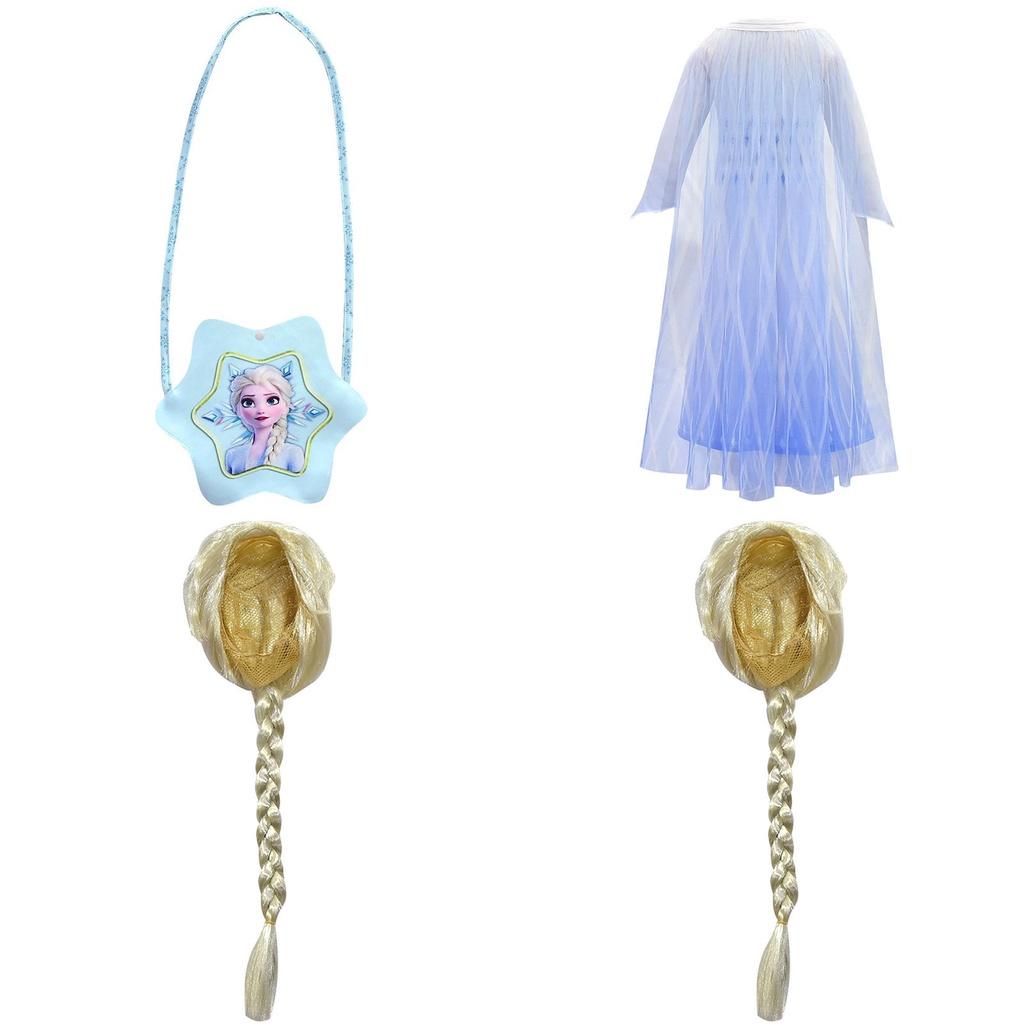 Majestic Frozen 2 White Elsa Cosplay Costume Dress For Girls Ages 3-10 With Cape