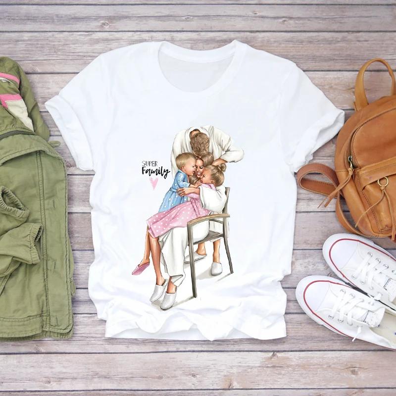 Mama Girl Graphic Print Women T Shirt Casual Harajuku Y2K Tops Tee Crewneck Short Sleeve Lady Clothes