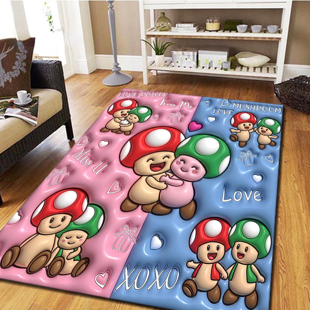 Super Mario Cartoon Carpet, Cool Movie Home Decor Mat, Digital Print Bedroom Floor Rug, Living -HYQ88